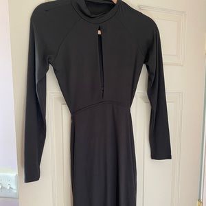 Cutout fashionova black fitted dress